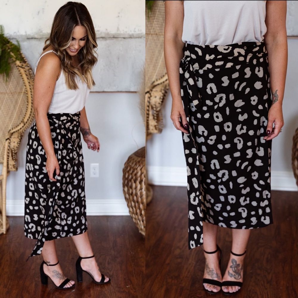Leopard Wrap Skirt